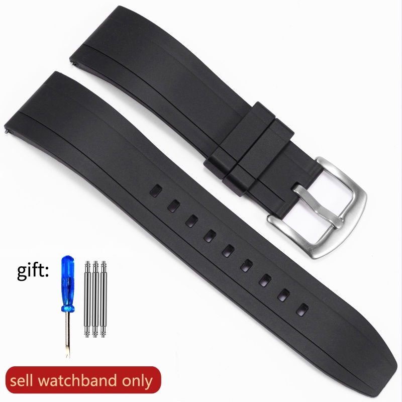 Dây Cao Su Fluorubber 20mm 22mm 24mm Màu Đen Cam Chống Thấm Nước Tháo Gỡ Nhanh Cho Đồng Hồ SEIKO Omga