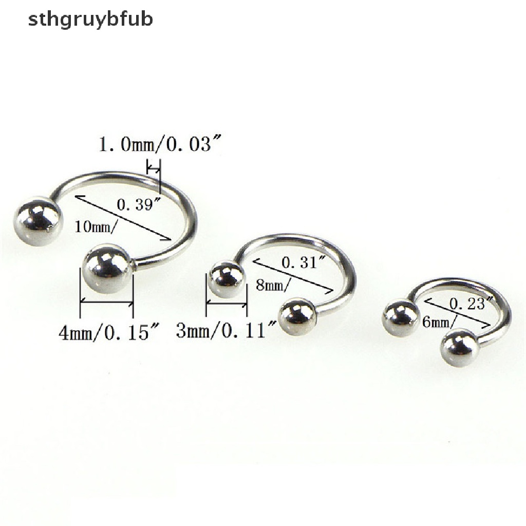 Set 10 Khuyên Mũi Thép Không Gỉ Cá Tính