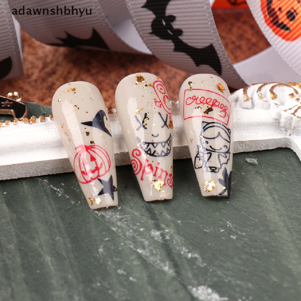 Miếng Dán Trang Trí Móng Tay Họa Tiết Halloween 3D Độc Đáo