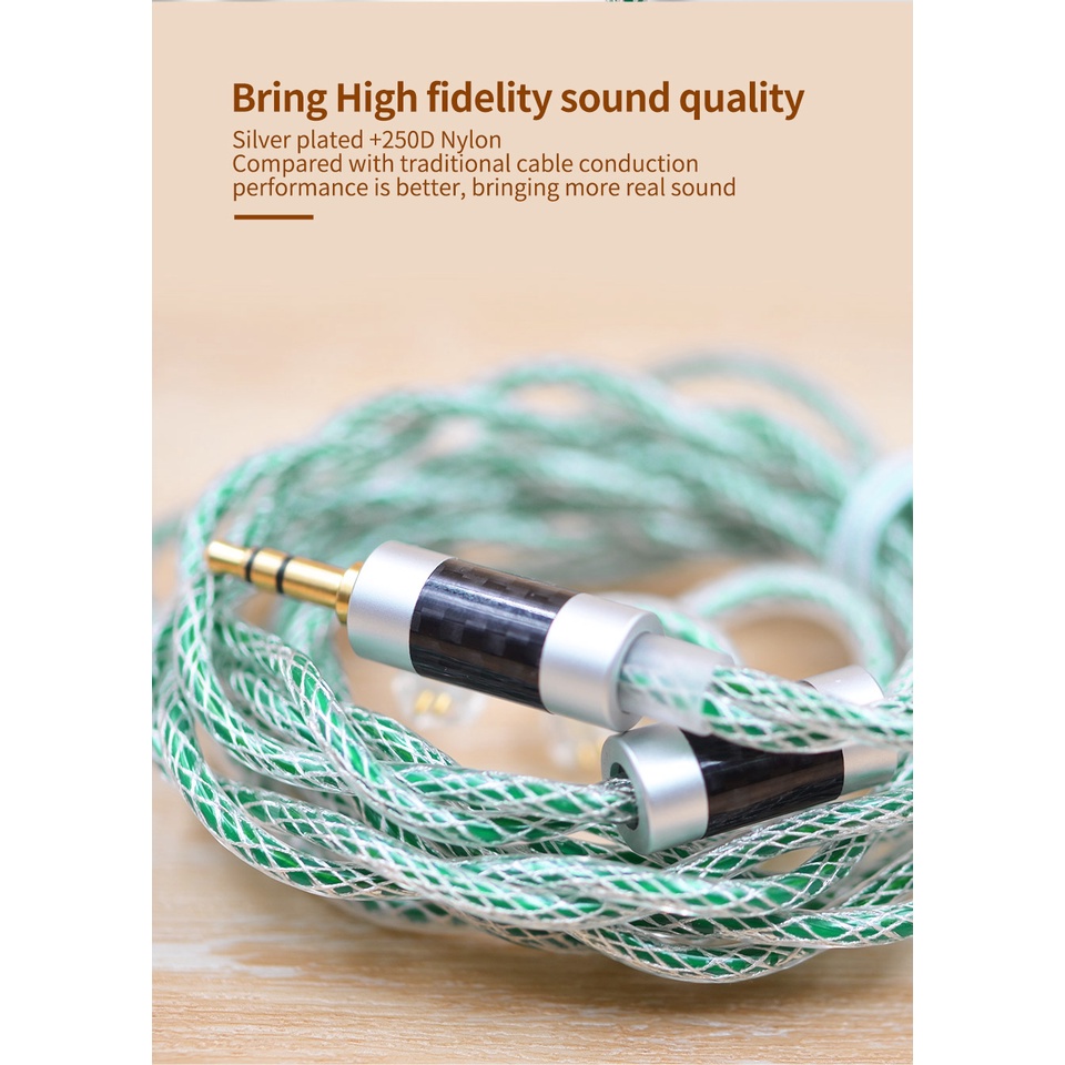 Dây Cáp Tai Nghe kz 8 Lõi Mạ Bạc Cho kz zsn pro zsx Dq6zas as16 zex pro zs10 pro mt1