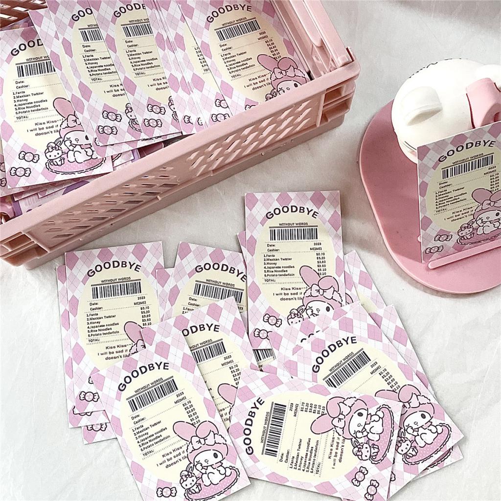 SANRIO Set 20 Miếng Dán Họa Tiết Vé Máy Bay Hoạt Hình Trang Trí Quà Tặng