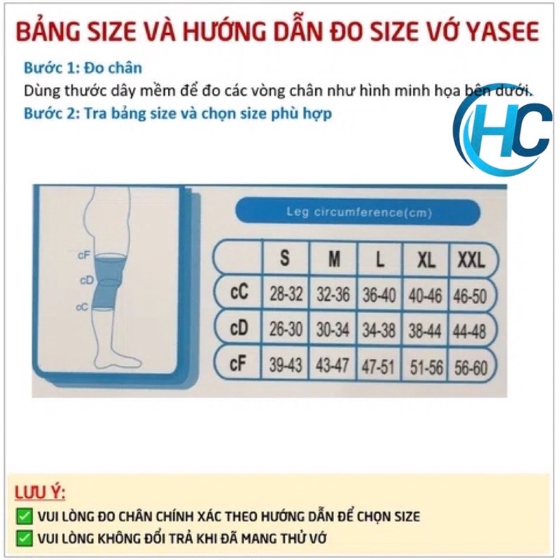 Vớ Y Khoa Đầu Gối Yasee , tất suy giãn tĩnh mạch