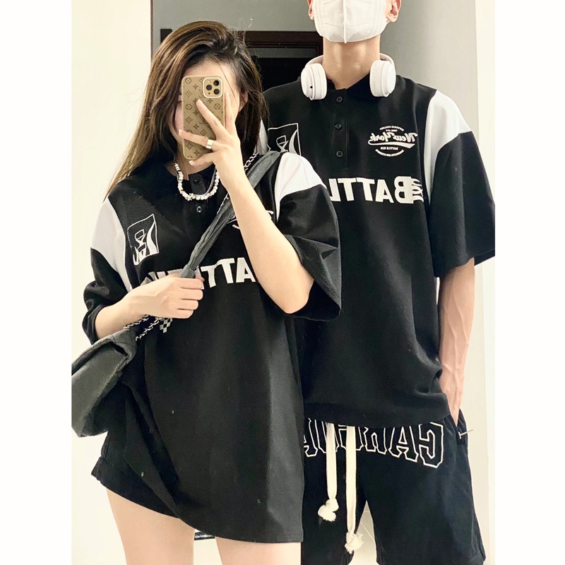 Áo Thun polo Ngắn Tay Form Rộng Phong Cách Năng Động Trẻ Trung Dành Cho Nữ