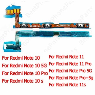 For xiaomi redmi note 11 pro 5g 11s 10 10s replacement key original volume power on off spare parts switch new repair side button mute flex cable