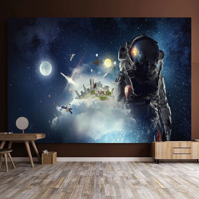 5.Các nhà du hành vũ trụ,rèm cửa dán tường ，tranh vải treo tường decor，2m