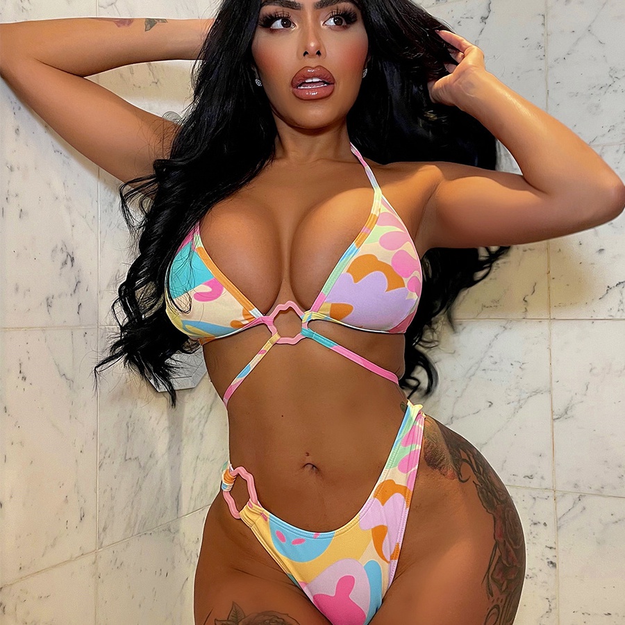 Bộ Đồ Bơi Hai Mảnh In Họa Tiết Quyến Rũ Cho Nữ