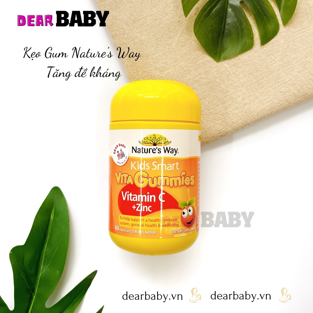 Gummies bổ sung Kẽm + Vitamin C Nature's Way  cho bé từ 2Y+