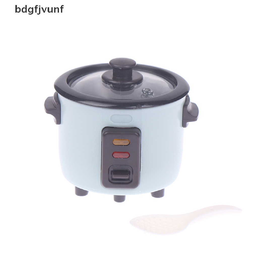 Nồi Cơm Điện / Muỗng Cơm Mini Tỉ Lệ 1: 12 Dùng Trang Trí Nhà Búp Bê