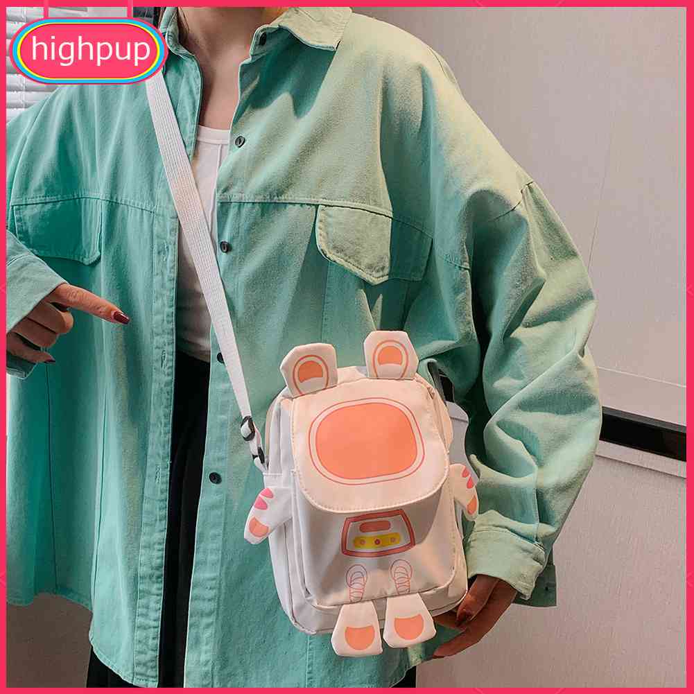 Túi Đeo Chéo Vai Bằng Nylon Họa Tiết Phi Hành Gia Hoạt Hình Thời Trang Dễ Thương Dành Cho