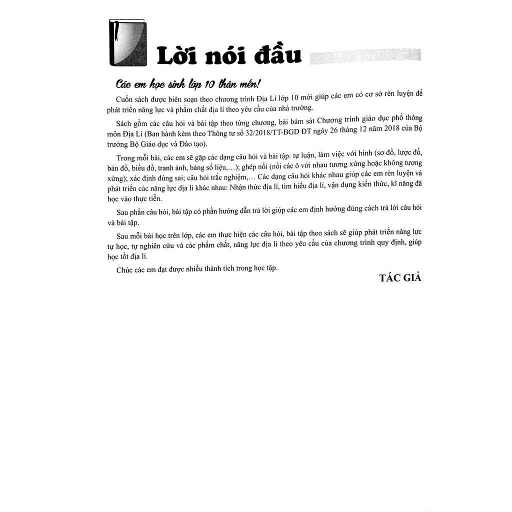 Sách Phát Triển Năng Lực Địa Lí 10