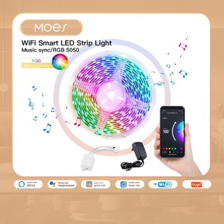 Google đèn led thông minh moes wifi điều khiển bằng giọng nói tuya 5050 rgbw điều khiển bằng giọng nói tiện dụng