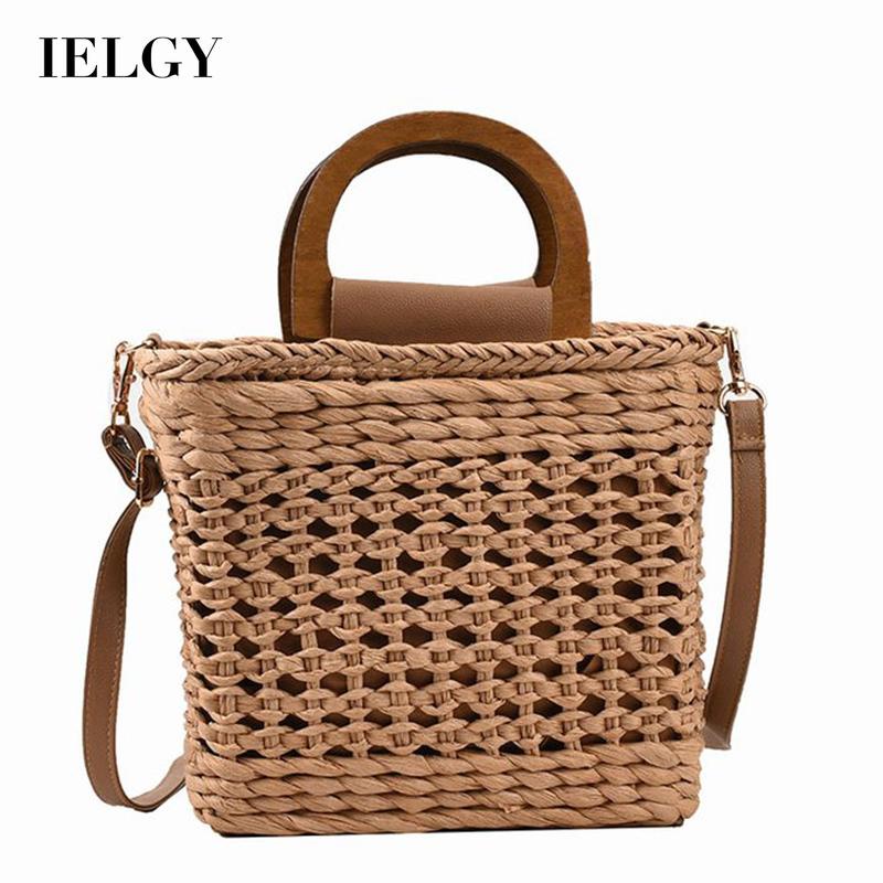 Ielgy Túi Đeo Chéo Dệt Tay Phong Cách Đám Đông Nhỏ Nhắn Tươi Mới Cho Nữ