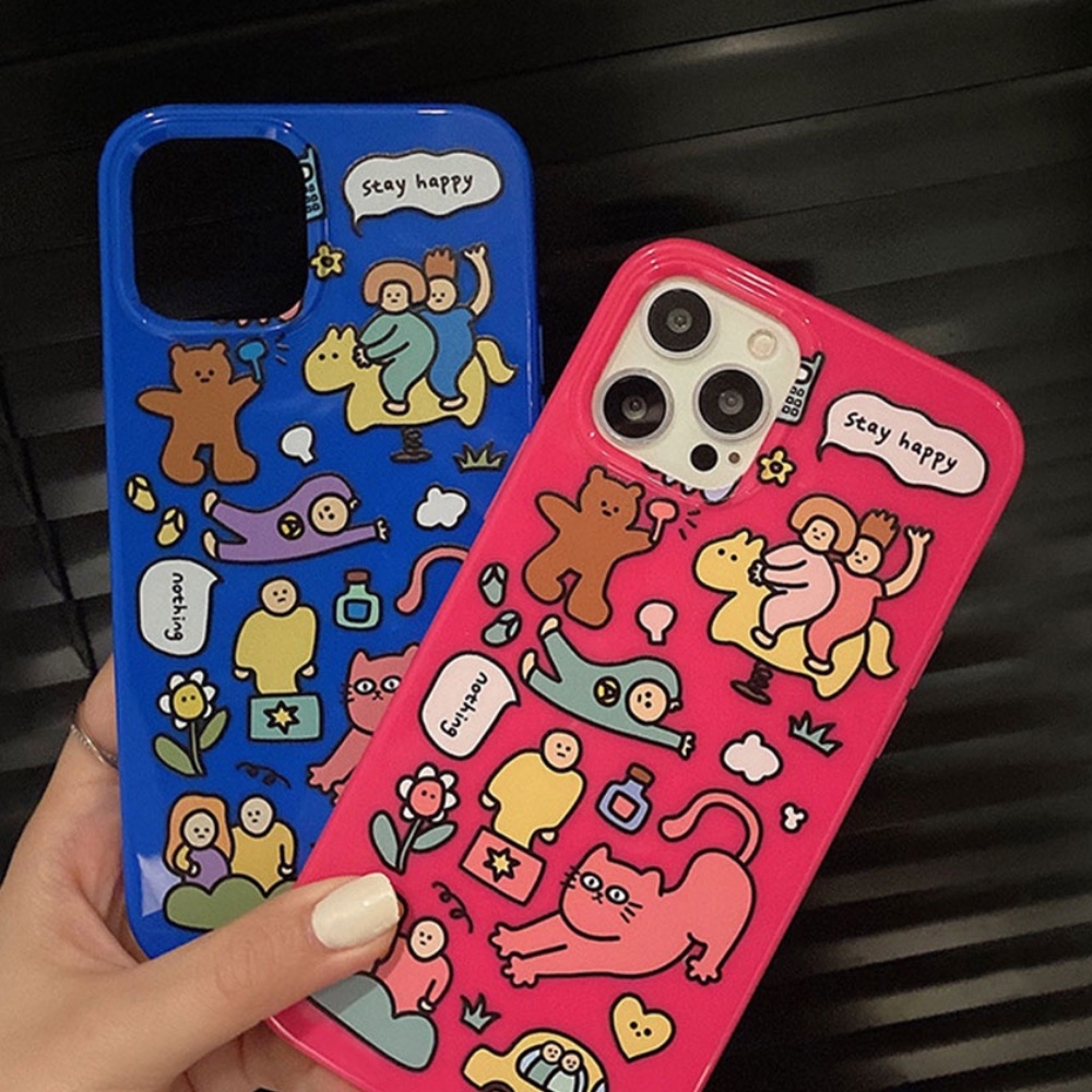 Ốp Điện Thoại TPU Mềm Siêu Mỏng In Họa Tiết Động Vật Hoạt Hình Dễ Thương Cho IPhone 14 13 12 11 Pro Max X XR 8 7 Plus