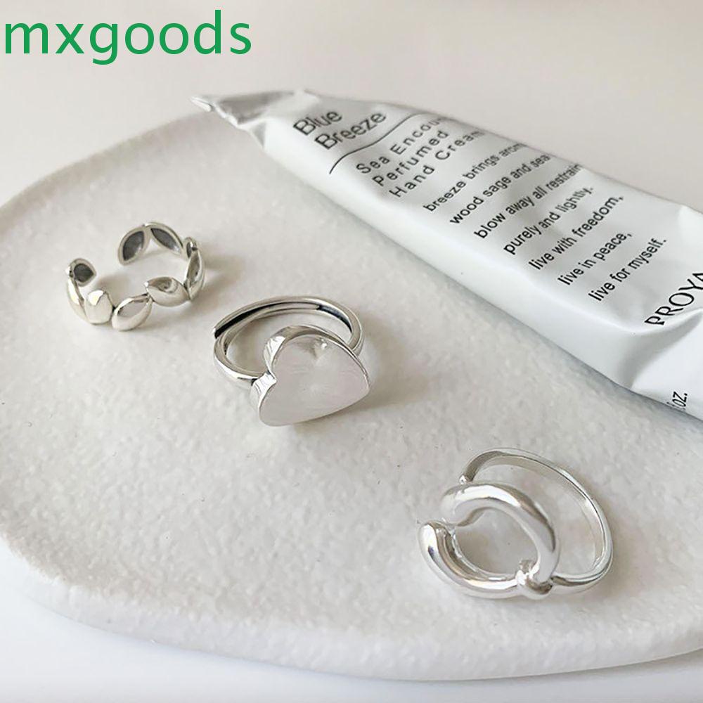 Nhẫn hở kim loại hình trái tim phong cách Hàn Quốc thời trang cho nữ