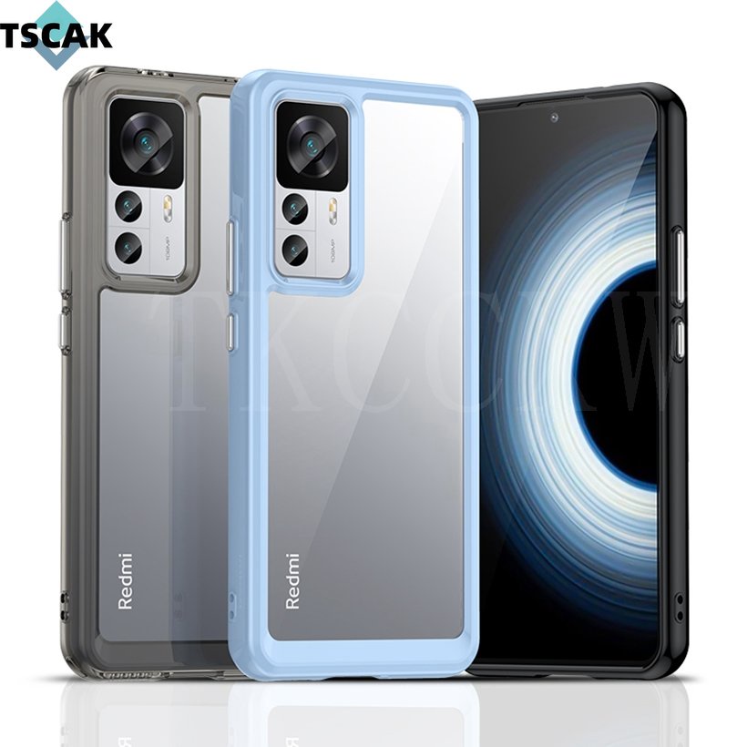 Ốp Điện Thoại Trong Suốt Chống Sốc Nhiều Màu Sắc Cho Redmi K60 K50 K40 Pro K40S K50 Ultra