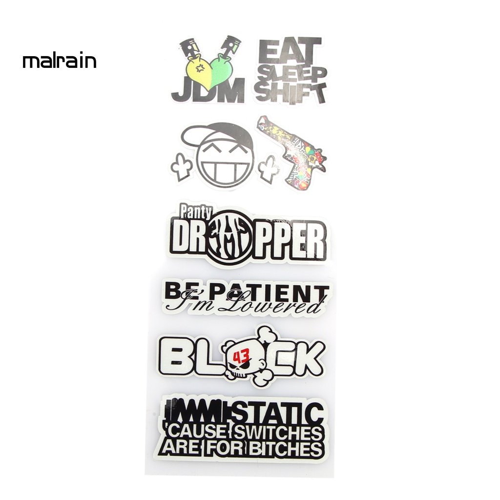 Bộ 5 Miếng Dán Trang Trí Xe Máy Scooter DIY