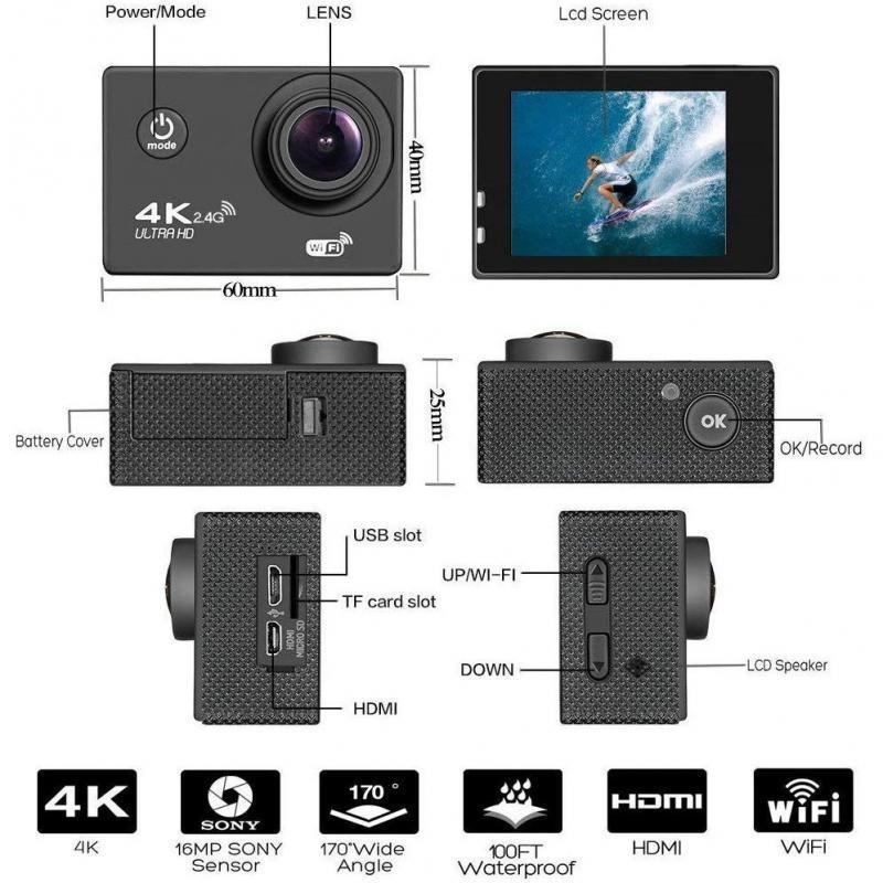 Camera Hành Trình Chống Nước SJACM SJ4000 Ultra 12MP 30M 4K 1080p Ultra HD