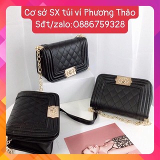 Túi xách nữ đeo chéo thời trang đi chơi hàng hiệu dây da xích b.o.y 20 - tdc552