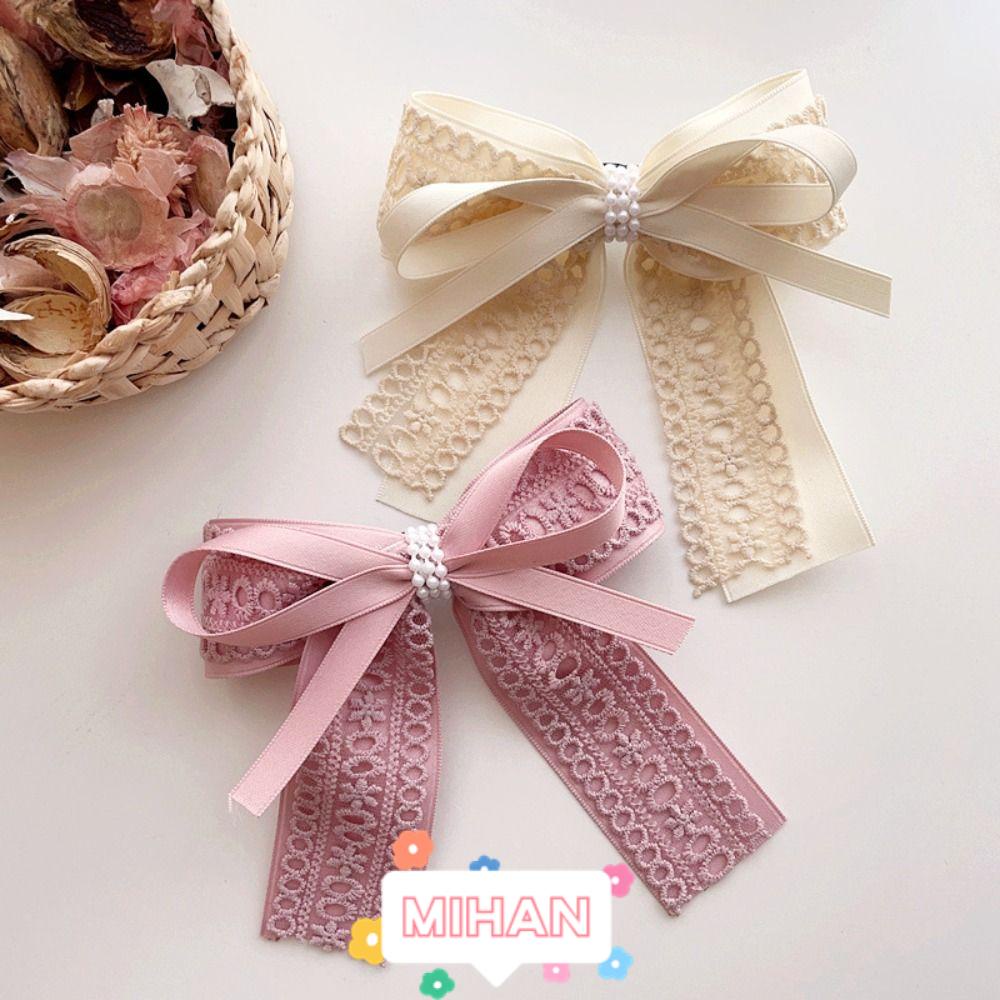 Kẹp Tóc Nơ Ren Hai Lớp Chất Lượng Cao MIHAN1