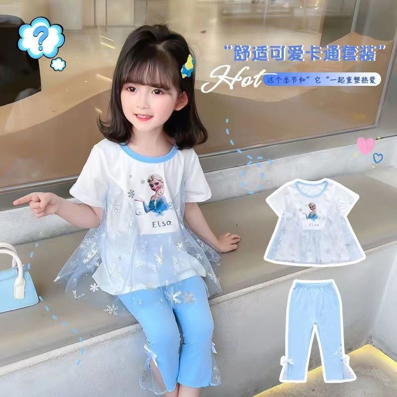 Áo Thun Tay Ngắn Thời Trang Mùa Hè Cho Bé Gái 90-140CM
