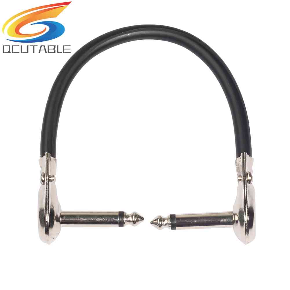 Right Angle 15cm 6.35mm Male to Male Guitar Patch Cable for Effect Pedals