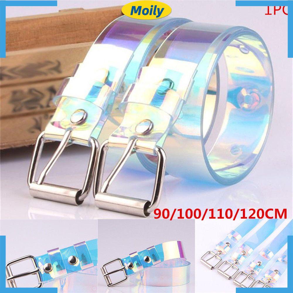 Thắt lưng nữ màu bóng laze Holographic phong cách đường phố