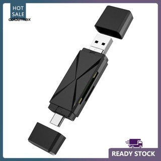Đầu Đọc Thẻ Nhớ OTG TF Tốc Độ Cao 4 Trong 1 USB 2.0 2 Ngăn Cho Điện Thoại