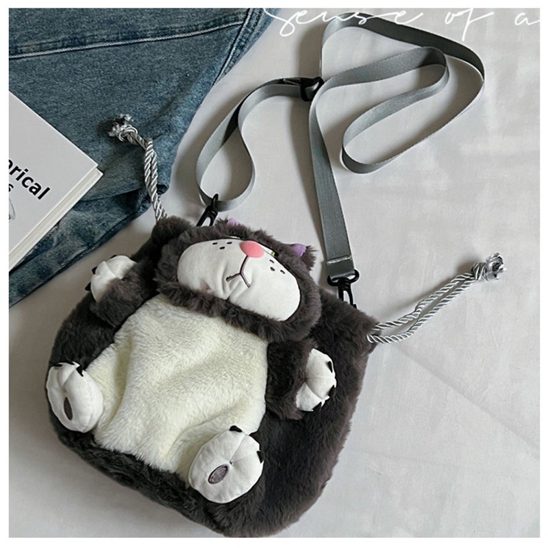 Túi đeo chéo TENDER AFTERNOONS dây rút họa tiết hoạt hình dễ thương