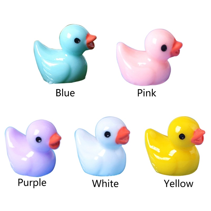 Bộ 50 Tượng Vịt Vàng Mini Bằng Resin Dễ Thương Dùng Trang Trí Tiểu Cảnh DIY