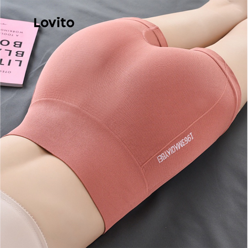 Quần đùi thể thao LOVITO màu trơn in họa tiết phong cách thời trang thiết yếu