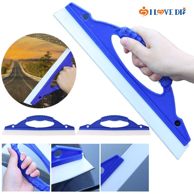 1 Dụng Cụ Vệ Sinh Kính Xe Hơi Bằng Silicon Mềm Không Để Lại Dấu Vết Có Tay Cầm / Dụng Cụ Cạo Bụi