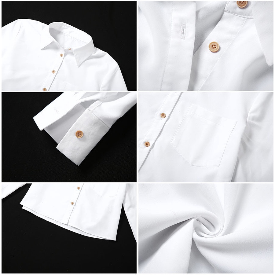 Set Áo Sơ Mi Polo Dài Tay + Chân Váy Caro Lưng Cao Thời Trang Nữ