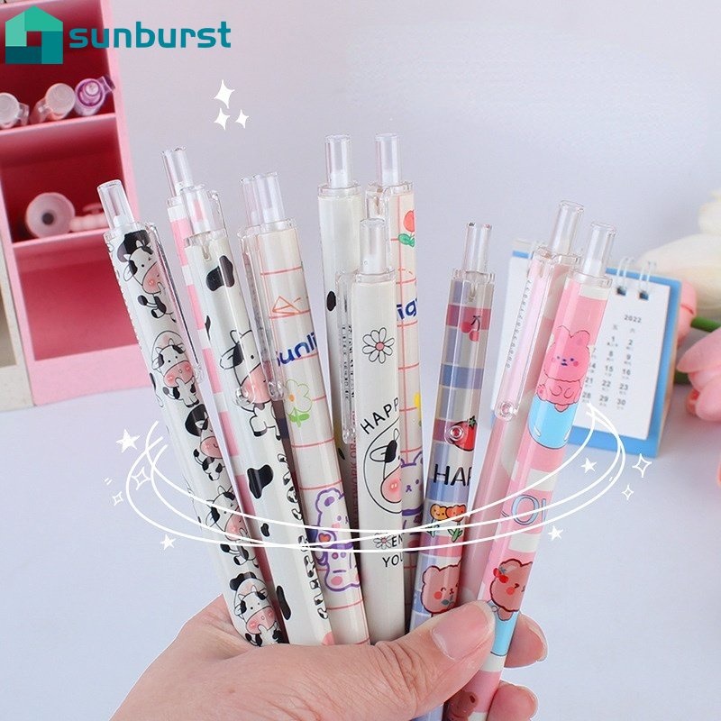 Bút Bi Mực Đen Ngòi 0.5mm Họa Tiết Thỏ Hoạt Hình Dễ Thương Cho Học Sinh