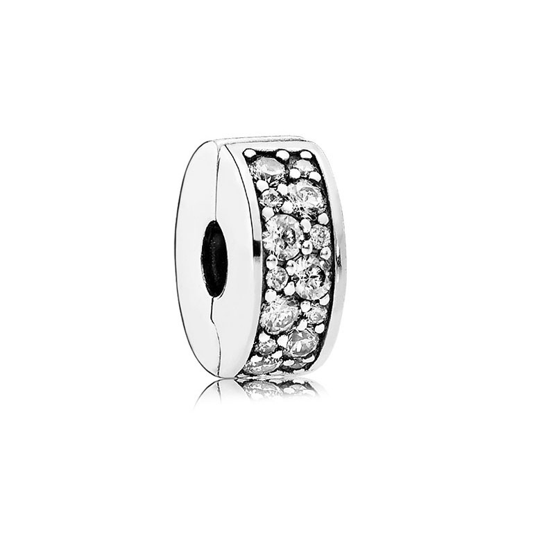 Charm Pandora bạc 925 nhiều mẫu đính đá lấp lánh dùng làm trang sức diy