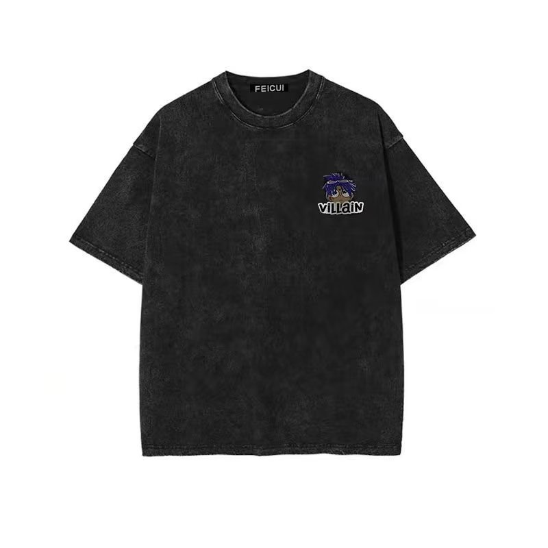 Áo Thun Cotton Tay Lửng Dáng Rộng Phong Cách Hip hop Đường Phố Thời Trang Mùa Hè Mới Cho Nam