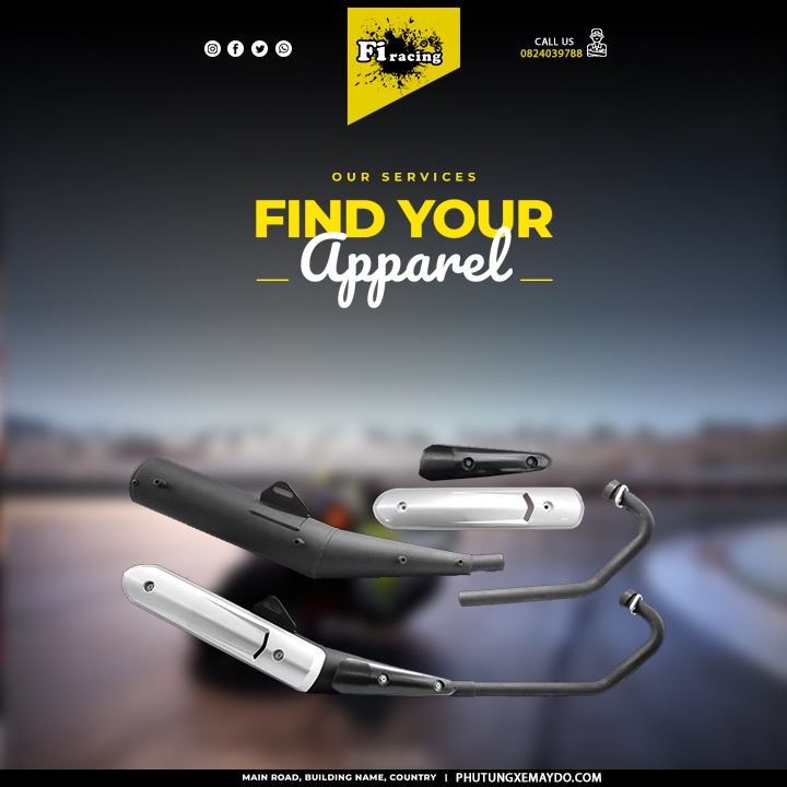 pô tăng R8 Dáng Spark cho exciter 135 4 số 5 số , SIRIUS + FUL cuốn