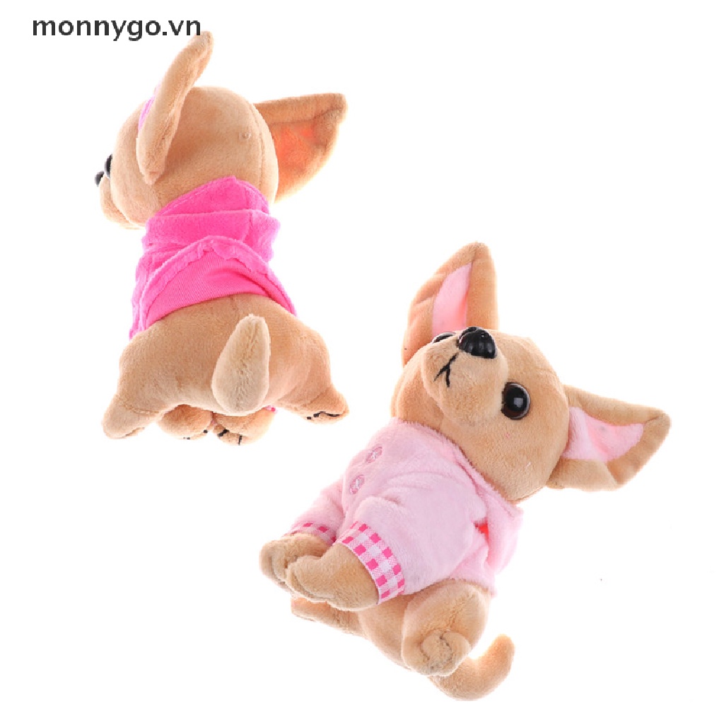 1 Chú Chó Chihuahua Nhồi Bông Mặc Áo Vest Nhỏ Xinh 17CM