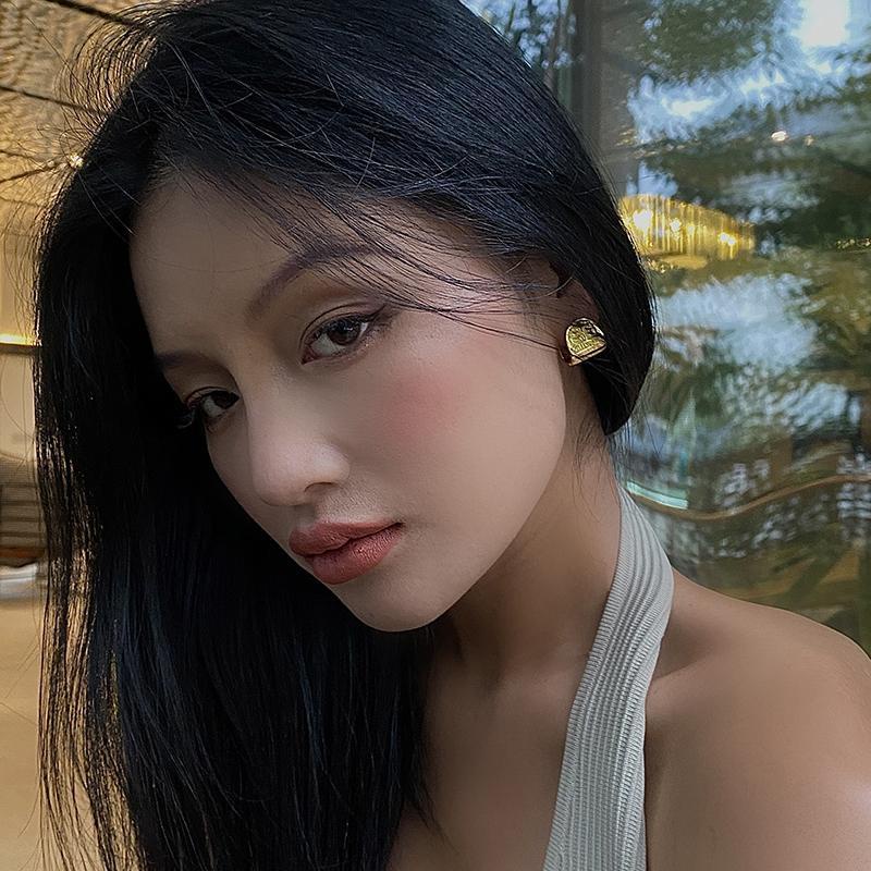 Bông Tai Mạ Bạc 925 Hình Chữ b Phong Cách Âu Mỹ