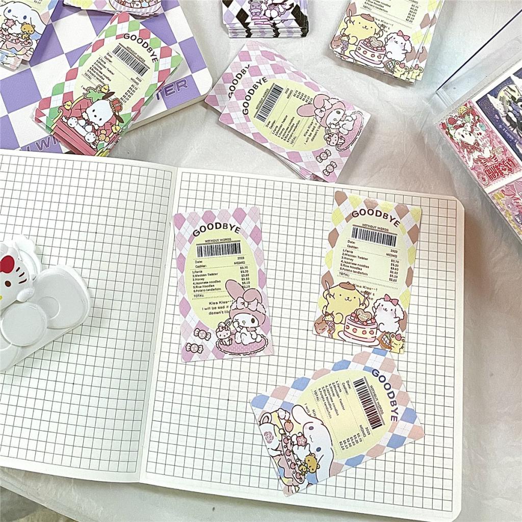 SANRIO Set 20 Miếng Dán Họa Tiết Vé Máy Bay Hoạt Hình Trang Trí Quà Tặng