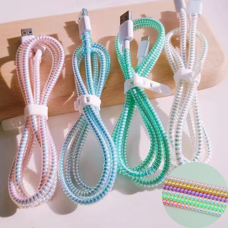 Dây Quấn Bảo Vệ Cáp Sạc USB 1.4M Chống Đứt Tiện Dụng