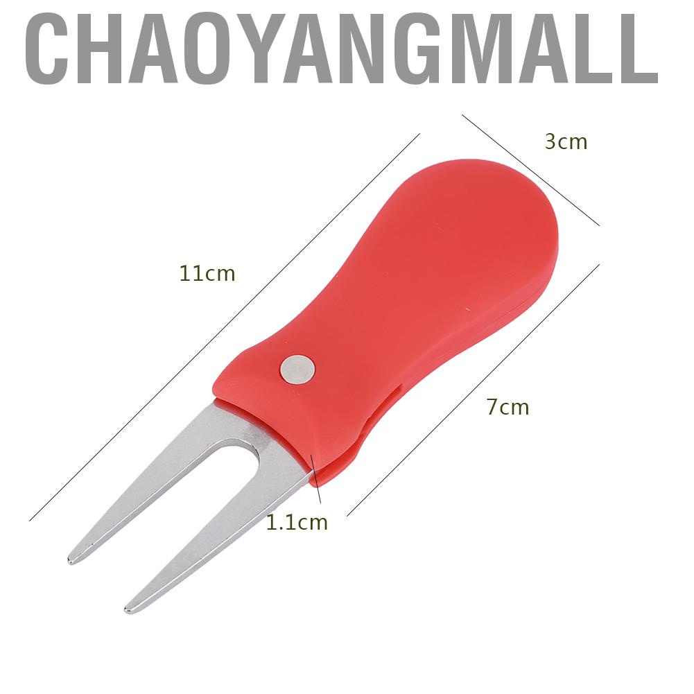Chaoyangmall Portable Golf Green Divot Repair Tool Folding Ball Fork Lawn Repairing Golfer Practicing Accessory
