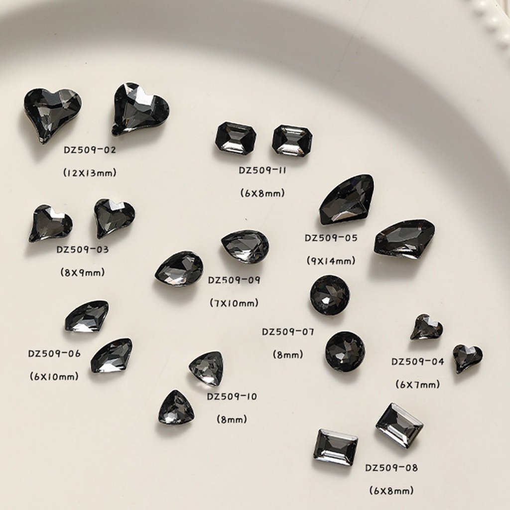 Set 20 Hạt Đá 3D Trong Suốt Lấp Lánh Trang Trí Móng Tay Nghệ Thuật