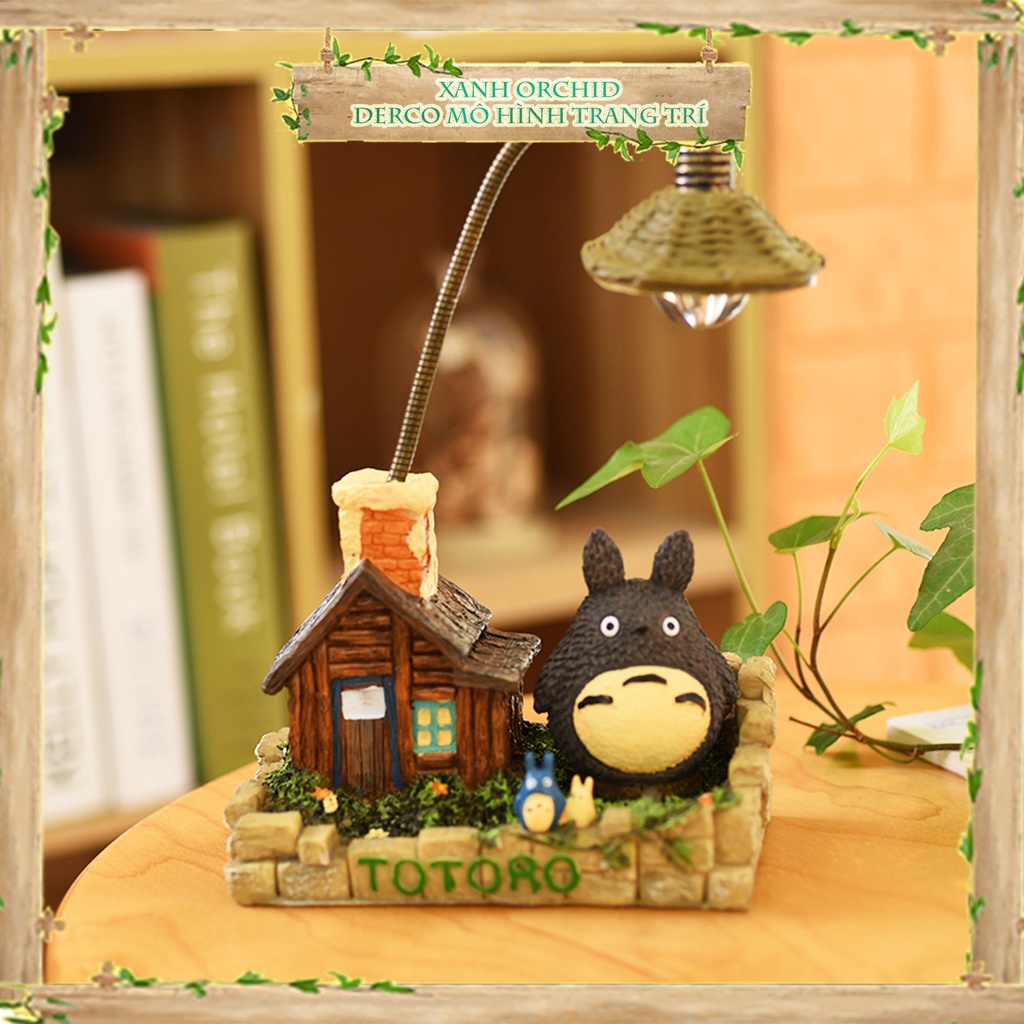 Mô Hình Tiểu Cảnh "Ngôi Nhà Mèo Totoro Mini" Đèn Ngủ Trang Trí Phòng Ngủ Nhựa Thủ Công Mỹ Nghệ, Quà Tặng Sinh Nhật