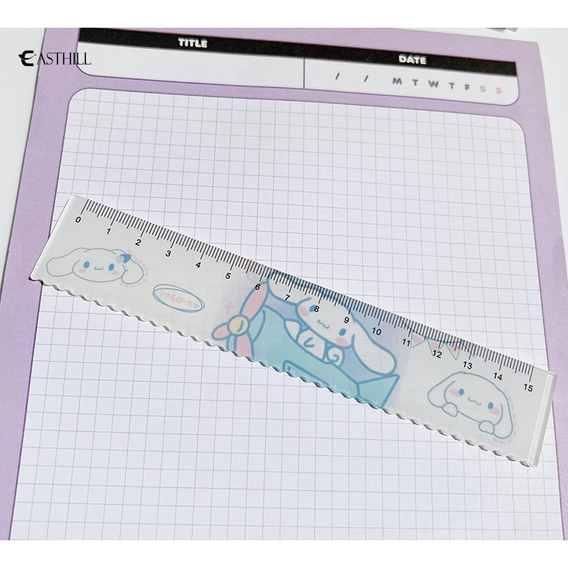 SANRIO Thước Thẳng 15Cm Họa Tiết Kuromi Cinnamoroll Dễ Thương Xinh Xắn