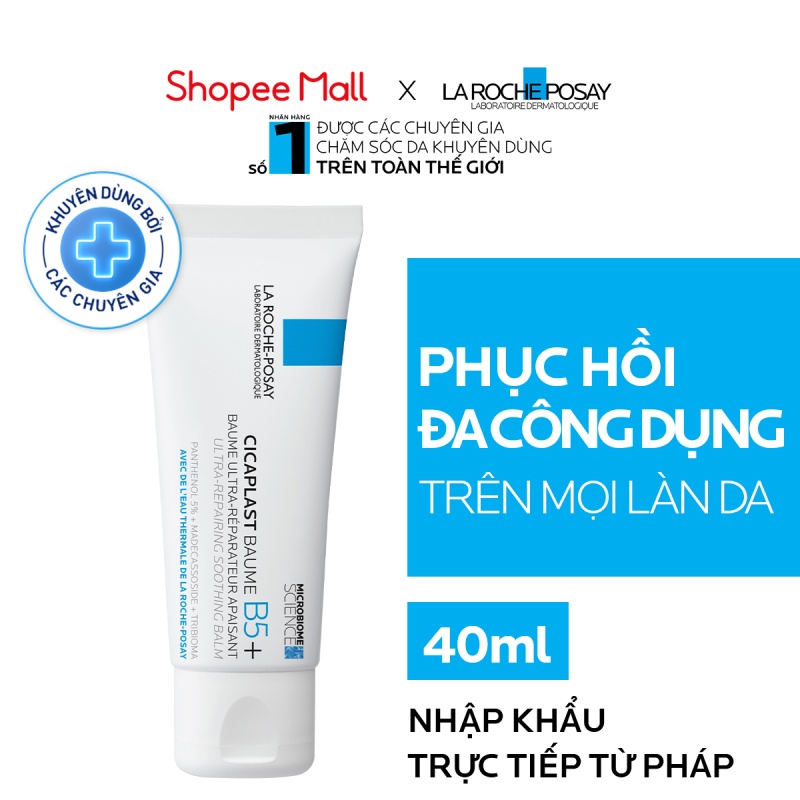 Bộ đôi làm dịu, phục hồi làn da đa công dụng và bảo vệ da La Roche-Posay Cicaplast Baume B5+