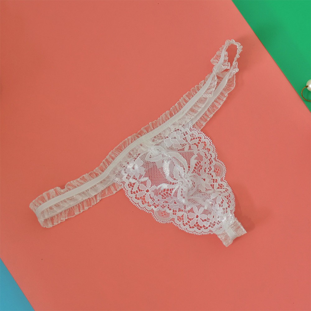 Quần Lót Nam Lọt Khe Phối Ren Xuyên Thấu Gợi Cảm