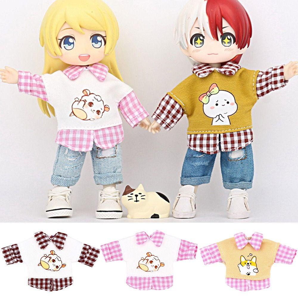 CHOOKEY Áo Sơ Mi Caro Tay Dài Thời Trang Cho Búp Bê