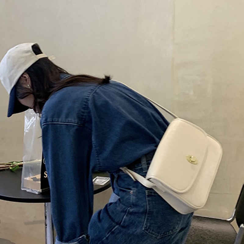 Ielgy Túi Đeo Chéo Vai Bằng Da Nhám Hình Vuông Phong Cách Cổ Điển Thời Trang Cho Nữ