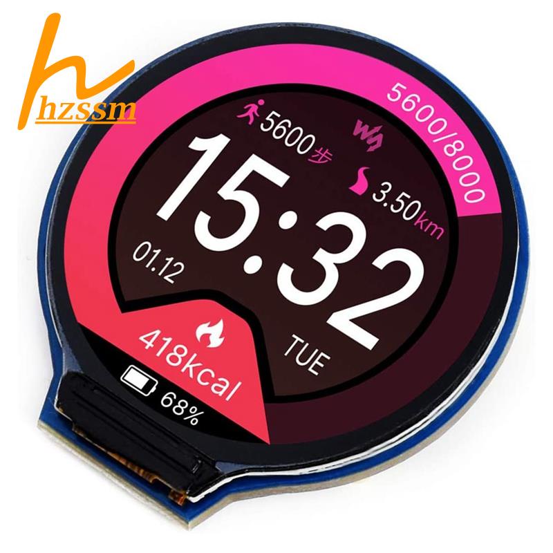 1.28Inch Round Display LCD Screen Module GC9A01 SPI Communication RGB 65K Color Support Raspberry