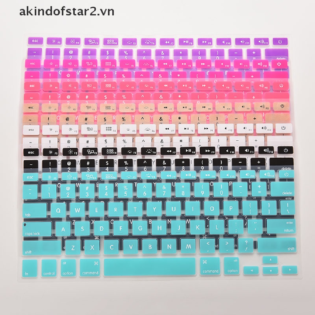 Ốp Bảo Vệ Bàn Phím Máy Tính Bằng Silicon Cho Macbook Air Pro 13 "15" 17 "Inch